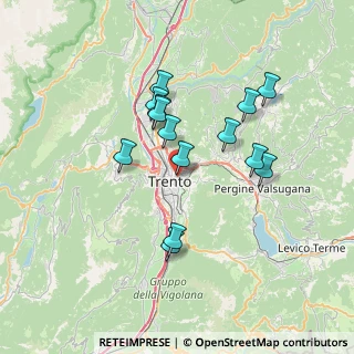 Mappa Via per l'Osservatorio, 38100 Trento TN, Italia (6.15571)