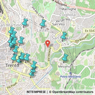 Mappa Via per l'Osservatorio, 38100 Trento TN, Italia (0.7035)