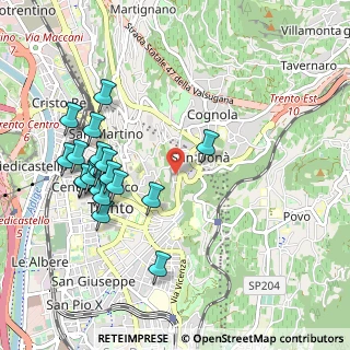 Mappa Via per l'Osservatorio, 38100 Trento TN, Italia (1.048)