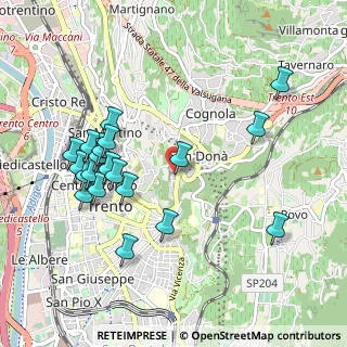 Mappa Via per l'Osservatorio, 38100 Trento TN, Italia (1.0285)