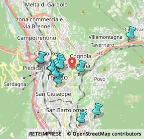 Mappa Via per l'Osservatorio, 38100 Trento TN, Italia (1.59538)