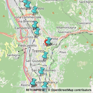 Mappa Via per l'Osservatorio, 38100 Trento TN, Italia (3.05133)