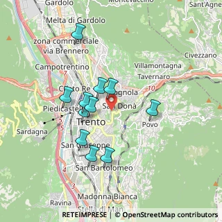 Mappa Via per l'Osservatorio, 38100 Trento TN, Italia (1.55909)
