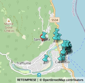 Mappa Via Gioberti, 28822 Cannobio VB, Italia (1.008)