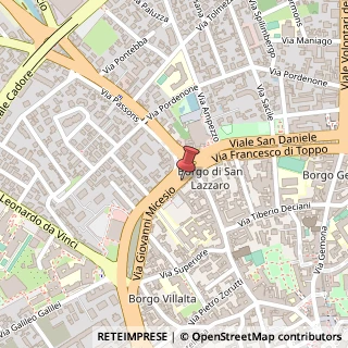 Mappa Via Giovanni Micesio, 37, 33100 Udine, Udine (Friuli-Venezia Giulia)