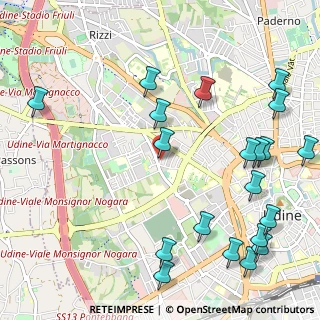 Mappa Via Gian Battista Natolini, 33100 Udine UD, Italia (1.3735)