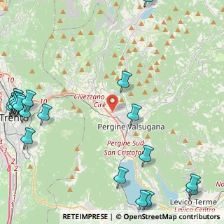 Mappa Ponte Regio, 38057 Pergine Valsugana TN, Italia (6.7415)