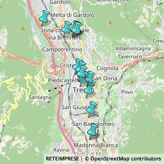 Mappa Piazzetta Bruno Lunelli, 38122 Trento TN, Italia (1.72667)