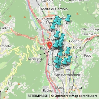 Mappa Via Verruca, 38122 Trento TN, Italia (1.36316)