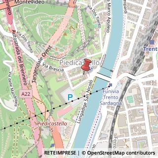 Mappa Via Verruca, 1, 38122 Trento, Trento (Trentino-Alto Adige)