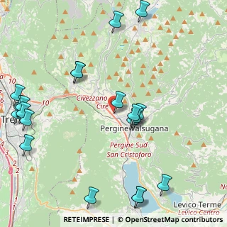 Mappa Loc. Ponte Regio, 38057 Pergine Valsugana TN, Italia (5.374)