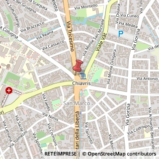Mappa Piazza chiavris 55, 33100 Udine, Udine (Friuli-Venezia Giulia)