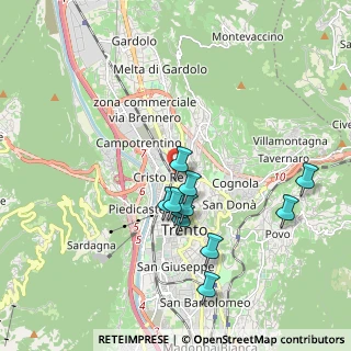 Mappa Via del Brennero, 38122 Trento TN, Italia (1.69727)