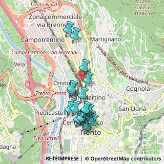 Mappa Via del Brennero, 38122 Trento TN, Italia (0.9265)