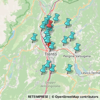 Mappa Via del Brennero, 38122 Trento TN, Italia (6.5995)