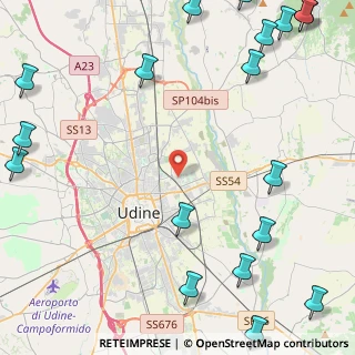 Mappa Via Niva de Ponti, 33100 Udine UD, Italia (7.212)