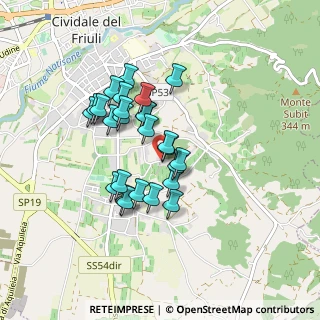 Mappa Strada Braide, 33043 Cividale del Friuli UD, Italia (0.68846)