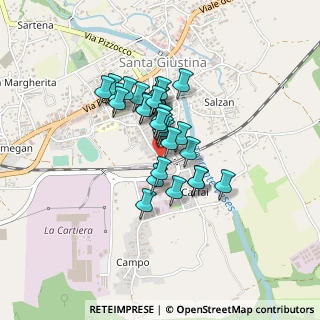 Mappa Piazza Stazione, 32035 Santa Giustina BL, Italia (0.28276)