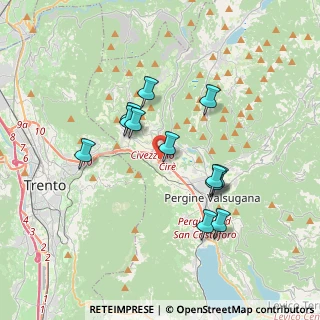 Mappa Via al Dos de la Roda, 38057 Civezzano TN, Italia (3.10333)