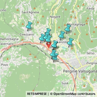 Mappa Via al Dos de la Roda, 38057 Civezzano TN, Italia (1.10583)