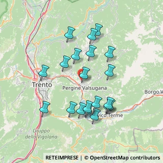 Mappa Centro Sportivo Comunale località Ponte di Vigalzano, 38057 Pergine Valsugana TN, Italia (7.1485)