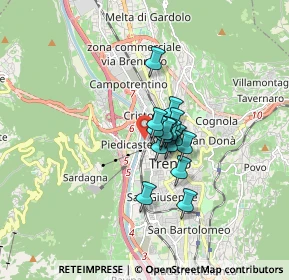 Mappa Via Cristoforo Busetti, 38121 Trento TN, Italia (0.91438)