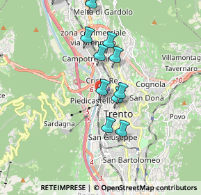 Mappa Via Cristoforo Busetti, 38121 Trento TN, Italia (1.98538)