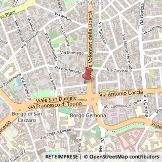 Mappa Via Ermes di Colloredo, 7, 33100 Udine, Udine (Friuli-Venezia Giulia)