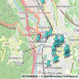 Mappa Piazza di Piedicastello, 38122 Trento TN, Italia (1.194)