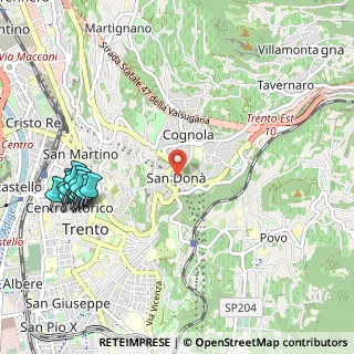 Mappa Localita' San Dona', 38122 Trento TN, Italia (1.32923)