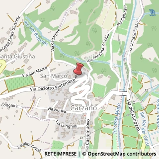 Mappa Via XVIII Settembre, 42, 38050 Carzano, Trento (Trentino-Alto Adige)
