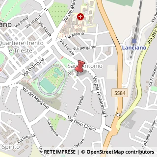 Mappa Via del Pescara, 7/A, 66034 Lanciano, Chieti (Abruzzo)