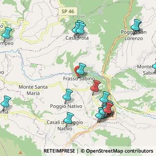 Mappa Via XX Settembre, 02030 Frasso Sabino RI, Italia (2.856)