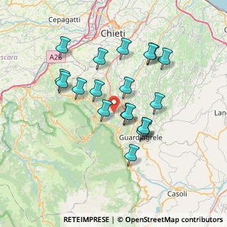 Mappa Cerrani, 66010 Pretoro CH, Italia (6.82842)