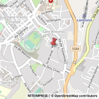 Mappa Via del Verde, 18, 66034 Lanciano, Chieti (Abruzzo)