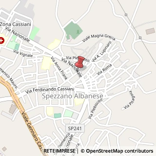 Mappa Via nazionale, 87019 Spezzano Albanese, Cosenza (Calabria)