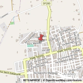 Mappa Via Gaetano Martinez, 19, 73040 Aradeo, Lecce (Puglia)