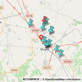 Mappa Via Luigi De Maggio, 73024 Maglie LE, Italia (2.90385)