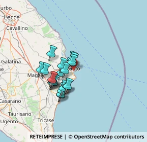 Mappa Strada Porto - Torre del Serpe - Orte, 73028 Otranto LE, Italia (10.9365)