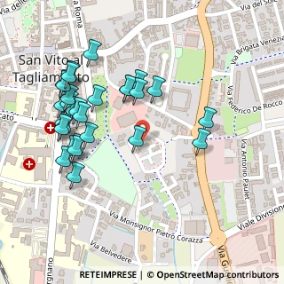 Mappa Via Padre Marco D'Aviano, 33078 San Vito al Tagliamento PN, Italia (0.25333)