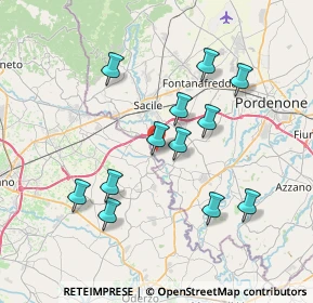 Mappa Str. Ponte Francenigo, 33077 Sacile PN, Italia (6.88667)