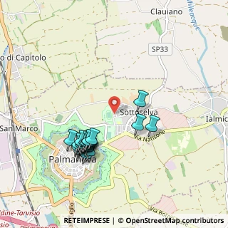 Mappa Via dei Carpini, 33057 Palmanova UD, Italia (0.9395)