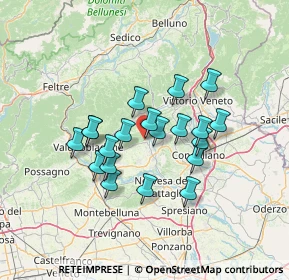 Mappa Via dei Bert, 31010 Farra di Soligo TV, Italia (10.9275)