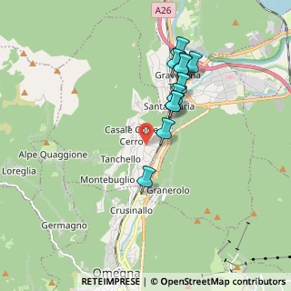 Mappa Via Capitano F. Beltrami, 28881 Casale Corte Cerro VB, Italia (1.61636)