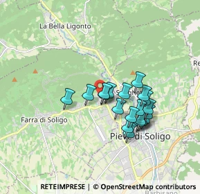 Mappa Via Alessandro de Toffoli, 31010 Farra di Soligo TV, Italia (1.443)