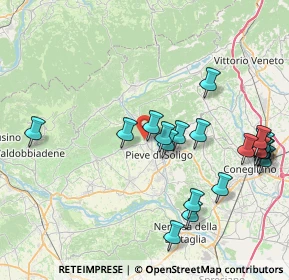 Mappa Via Alessandro de Toffoli, 31010 Farra di Soligo TV, Italia (8.807)