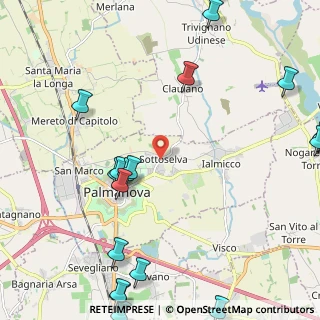 Mappa Via Guglielmo Marconi, 33057 Palmanova UD, Italia (3.2025)