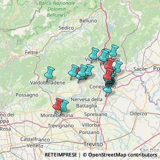 Mappa Via Rivette, 31053 Pieve di Soligo TV, Italia (10.6735)