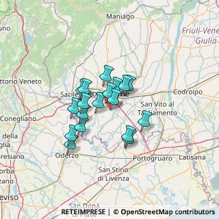 Mappa Via Tiezzo, 33082 Azzano Decimo PN, Italia (9.345)
