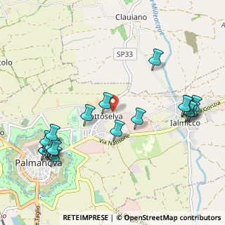 Mappa Via Ialmicco, 33057 Palmanova UD, Italia (1.256)